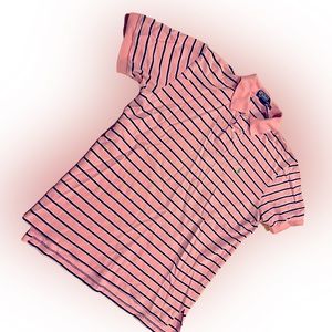ralph lauren pink striped polo
